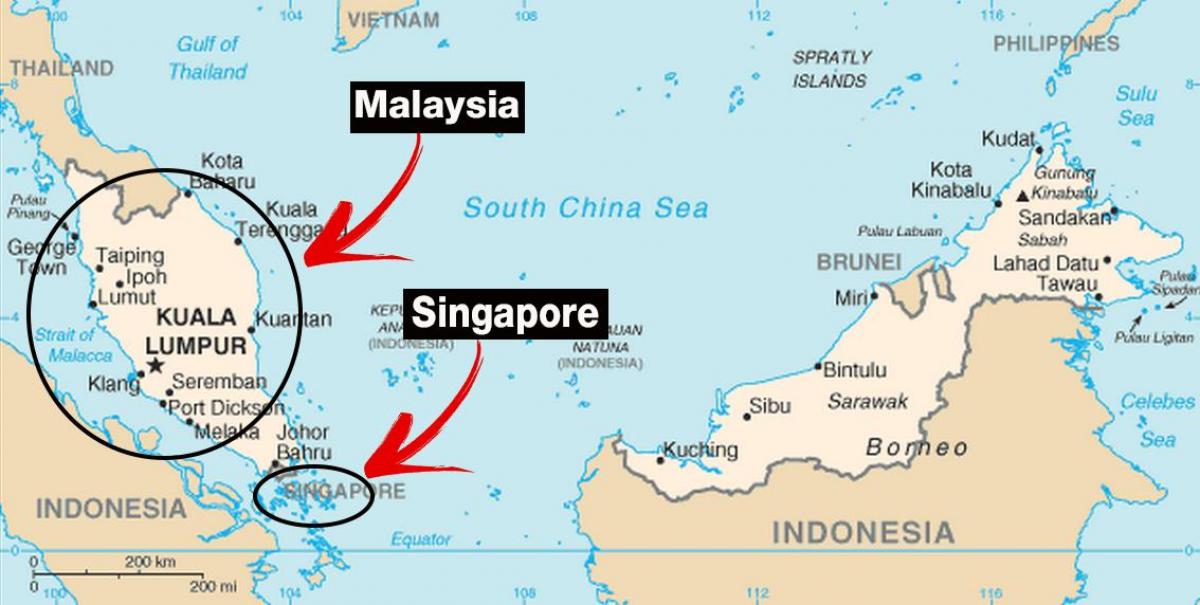 Mapa de cingapura