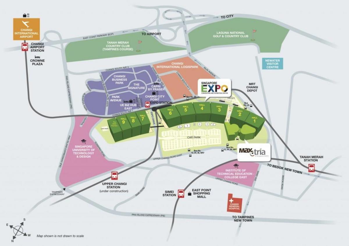 mapa da Singapore expo