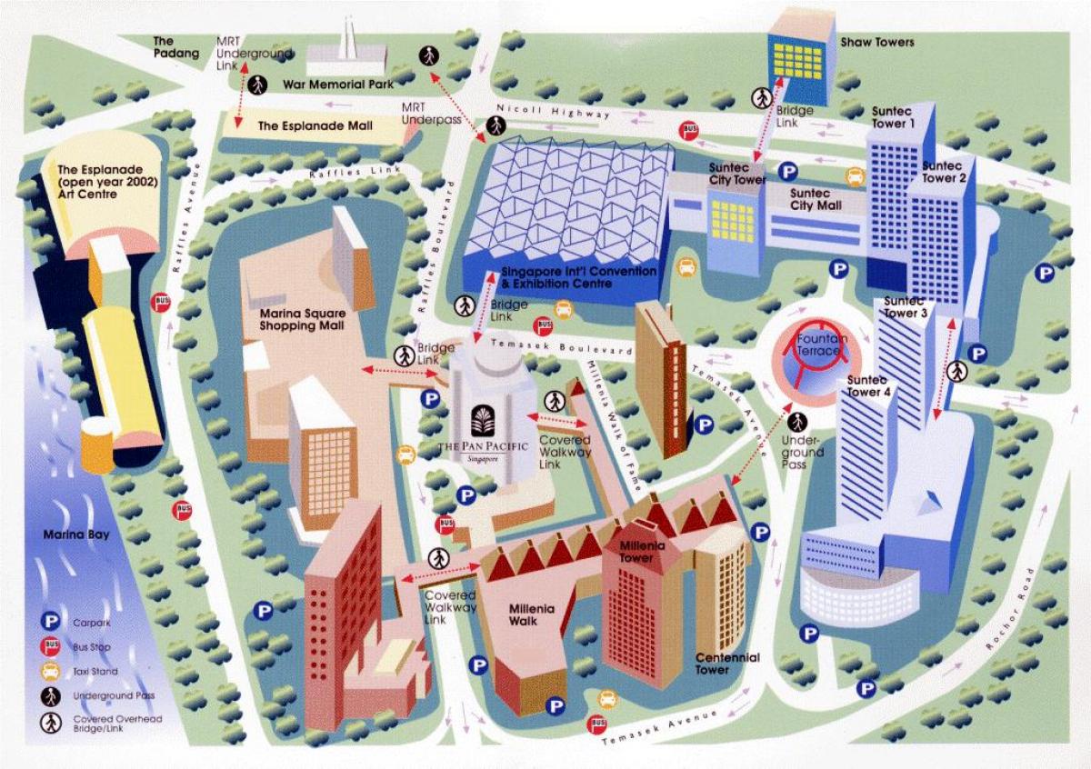 Distrito De Negócios Central De Singapura Mapa