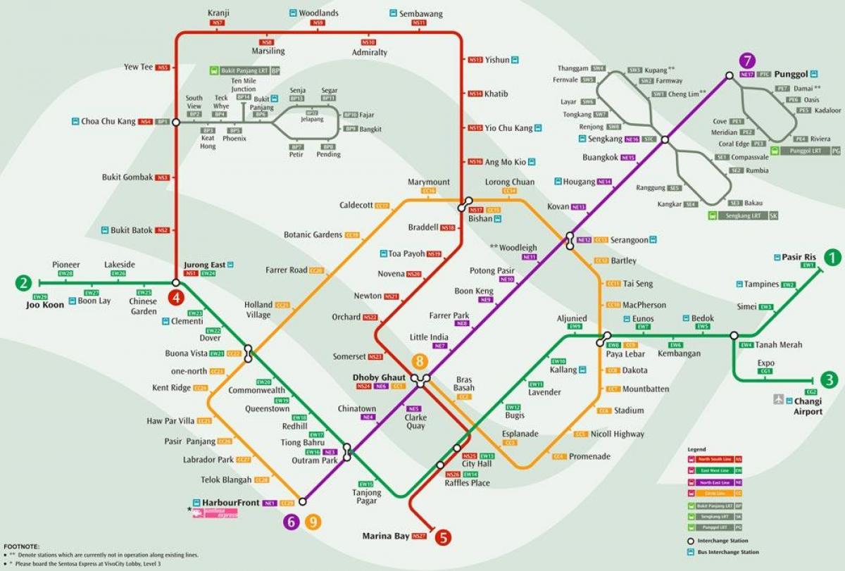 sistema de mapa de Cingapura