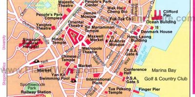 Chinatown em Singapura mapa