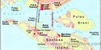 Mapa de Cingapura atrações