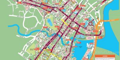 Mapa de rua de Cingapura