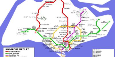 Mapa do metrô de Cingapura