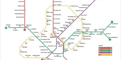 Estação de Mrt mapa de Cingapura