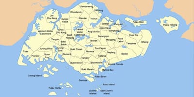 Mapa de Cingapura país