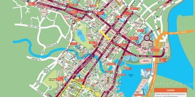 Singapura pontos turísticos mapa