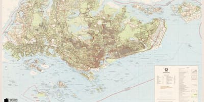 Mapa de Cingapura topográfico