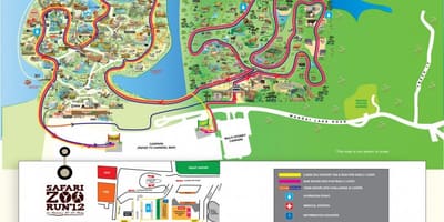 Mapa do jardim zoológico de Cingapura